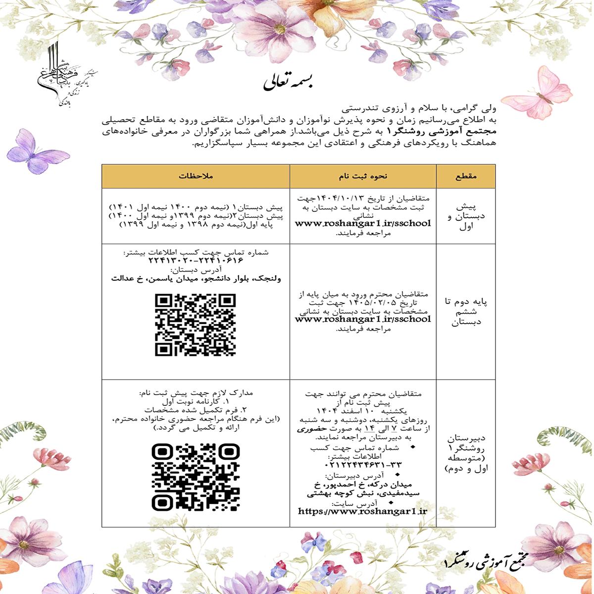 آغاز پیش ثبت نام مقاطع مختلف